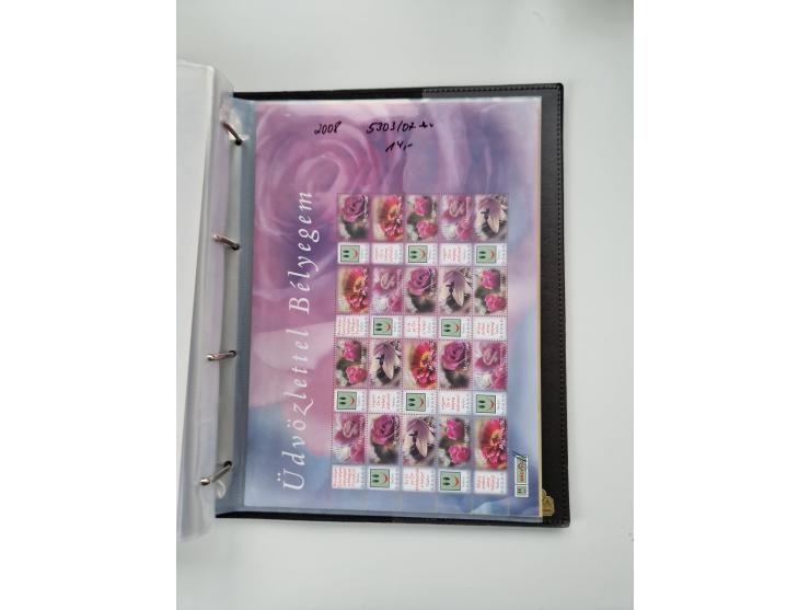 1918/88, nine albums with complete sheets and parts of sheets, unmounted mint and used with complete sets, motifs, postage du