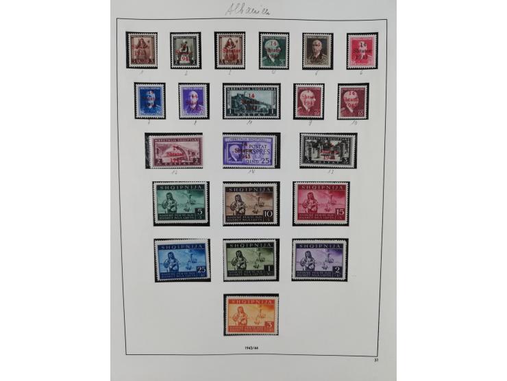 Albanien bis Serbien, vorwiegend postfrische Sammlung, dabei Laibach, Mazedonien und Serbien augenscheinlich komplett, außerd