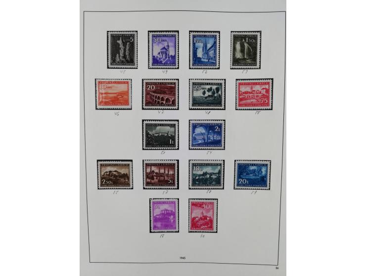 Albanien bis Serbien, vorwiegend postfrische Sammlung, dabei Laibach, Mazedonien und Serbien augenscheinlich komplett, außerd