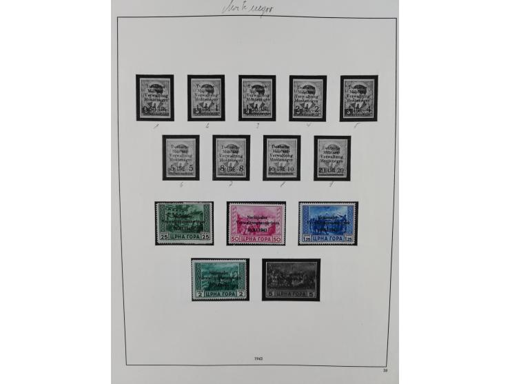 Albanien bis Serbien, vorwiegend postfrische Sammlung, dabei Laibach, Mazedonien und Serbien augenscheinlich komplett, außerd