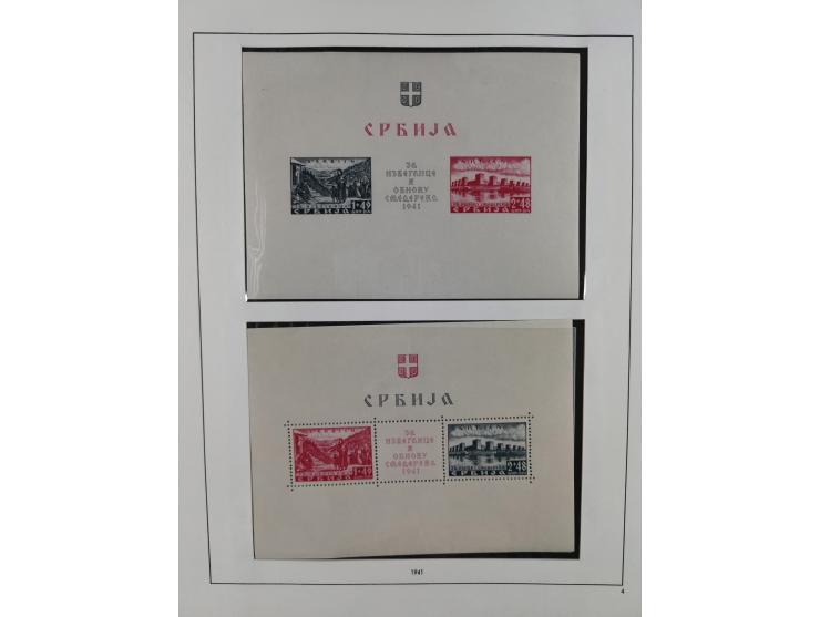 Albanien bis Serbien, vorwiegend postfrische Sammlung, dabei Laibach, Mazedonien und Serbien augenscheinlich komplett, außerd