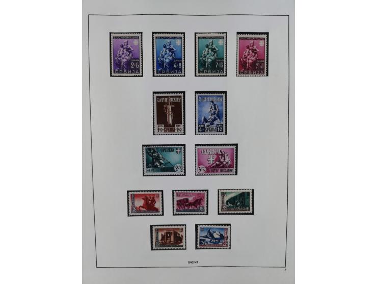 Albanien bis Serbien, vorwiegend postfrische Sammlung, dabei Laibach, Mazedonien und Serbien augenscheinlich komplett, außerd