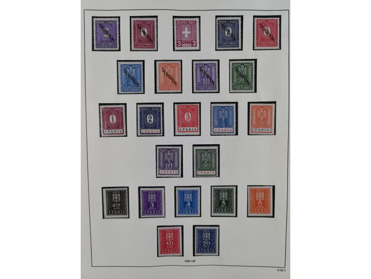 Albanien bis Serbien, vorwiegend postfrische Sammlung, dabei Laibach, Mazedonien und Serbien augenscheinlich komplett, außerd