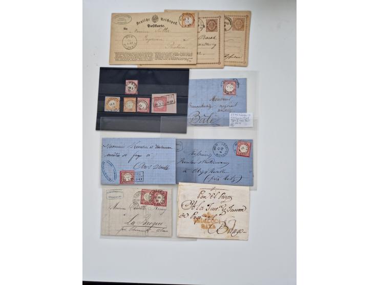 1860/1950 (ca.), etwa 340 Briefe und Karten mit vielen besseren, teilweise mit Attesten