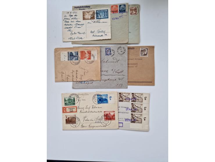 1860/1950 (ca.), etwa 340 Briefe und Karten mit vielen besseren, teilweise mit Attesten