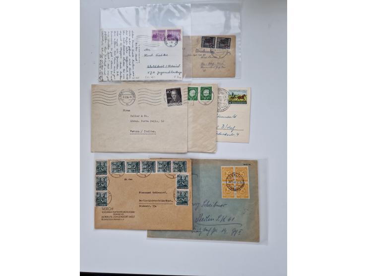 1860/1950 (ca.), etwa 340 Briefe und Karten mit vielen besseren, teilweise mit Attesten