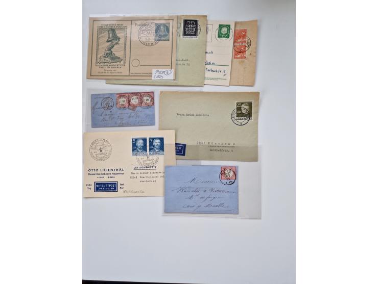 1860/1950 (ca.), etwa 340 Briefe und Karten mit vielen besseren, teilweise mit Attesten