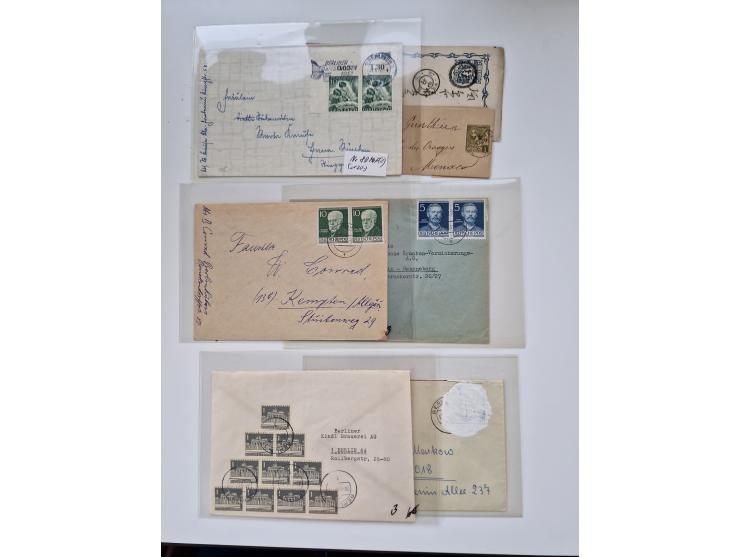 1860/1950 (ca.), etwa 340 Briefe und Karten mit vielen besseren, teilweise mit Attesten