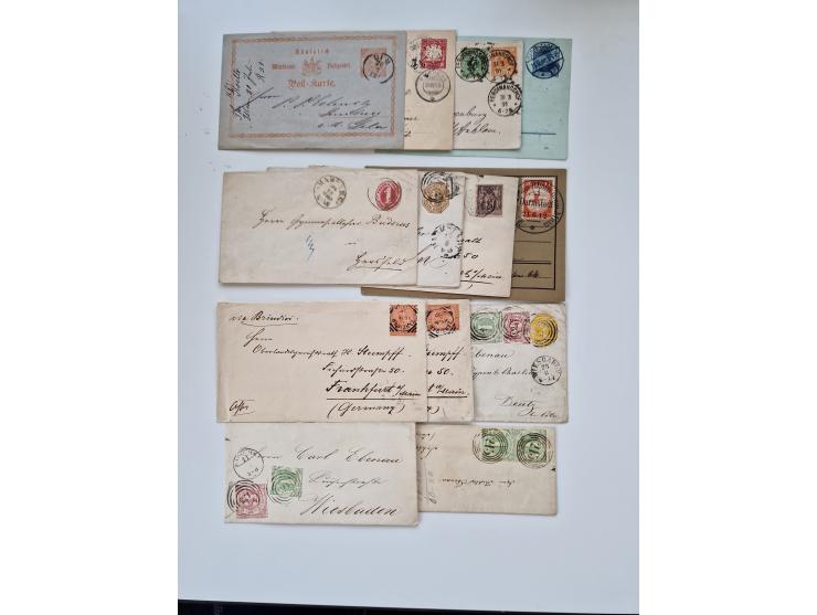 1860/1950 (ca.), etwa 340 Briefe und Karten mit vielen besseren, teilweise mit Attesten