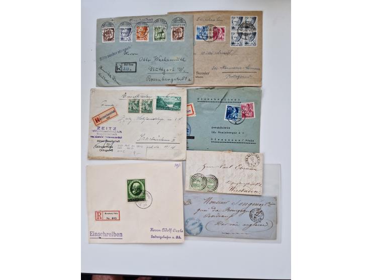 1860/1950 (ca.), etwa 340 Briefe und Karten mit vielen besseren, teilweise mit Attesten