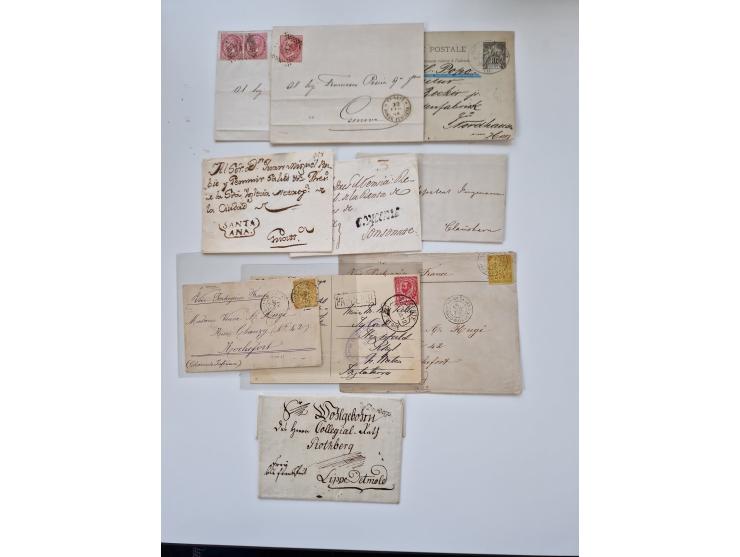 1860/1950 (ca.), etwa 340 Briefe und Karten mit vielen besseren, teilweise mit Attesten