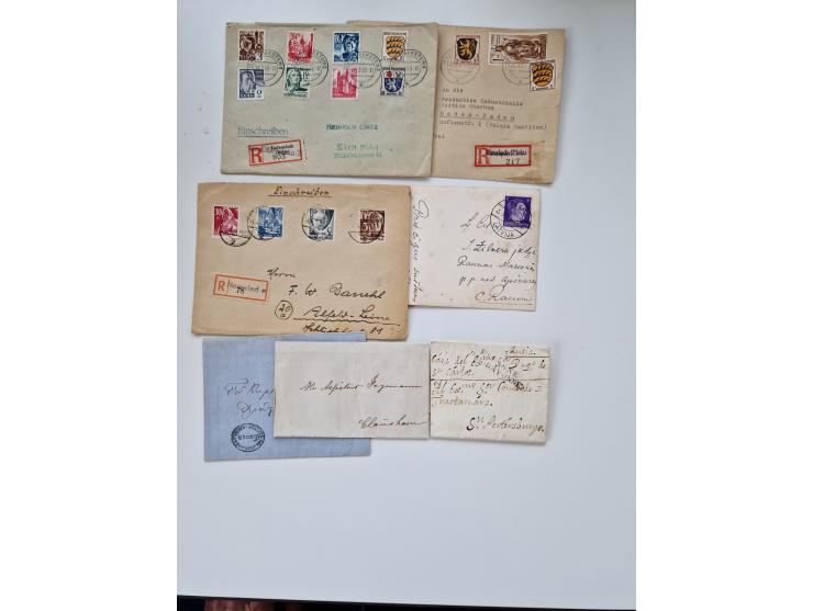 1860/1950 (ca.), etwa 340 Briefe und Karten mit vielen besseren, teilweise mit Attesten