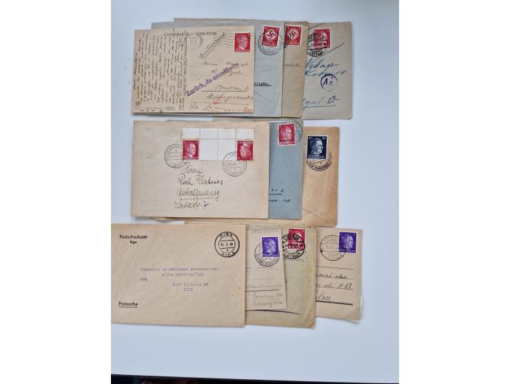 1860/1950 (ca.), etwa 340 Briefe und Karten mit vielen besseren, teilweise mit Attesten