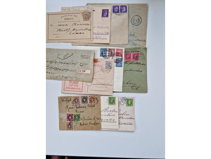 1860/1950 (ca.), etwa 340 Briefe und Karten mit vielen besseren, teilweise mit Attesten