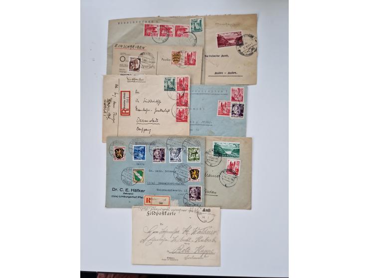 1860/1950 (ca.), etwa 340 Briefe und Karten mit vielen besseren, teilweise mit Attesten