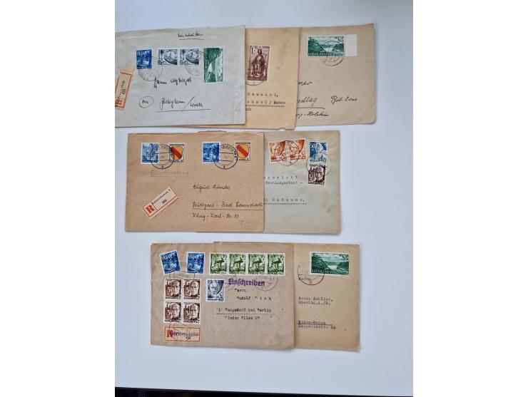 1860/1950 (ca.), etwa 340 Briefe und Karten mit vielen besseren, teilweise mit Attesten