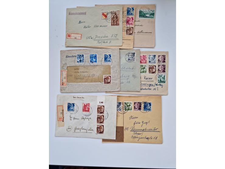 1860/1950 (ca.), etwa 340 Briefe und Karten mit vielen besseren, teilweise mit Attesten