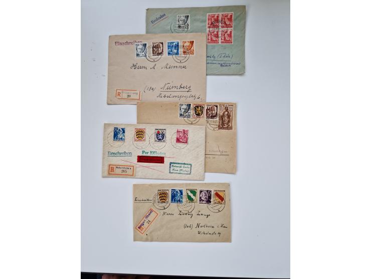 1860/1950 (ca.), etwa 340 Briefe und Karten mit vielen besseren, teilweise mit Attesten