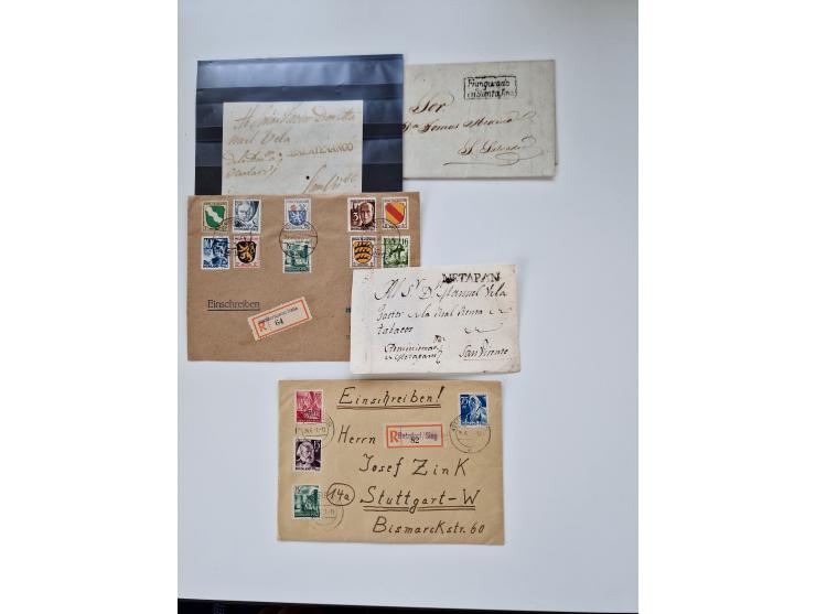 1860/1950 (ca.), etwa 340 Briefe und Karten mit vielen besseren, teilweise mit Attesten