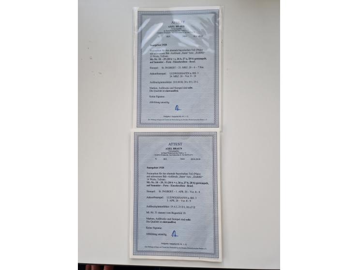 1860/1950 (ca.), etwa 340 Briefe und Karten mit vielen besseren, teilweise mit Attesten