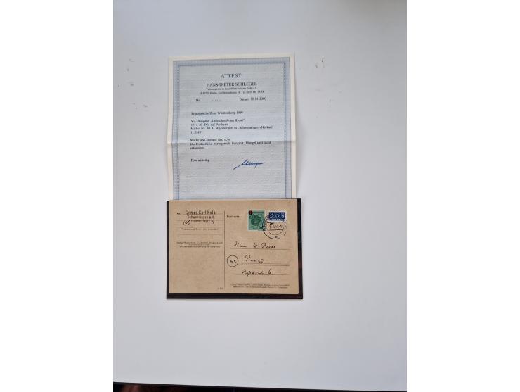 1860/1950 (ca.), etwa 340 Briefe und Karten mit vielen besseren, teilweise mit Attesten