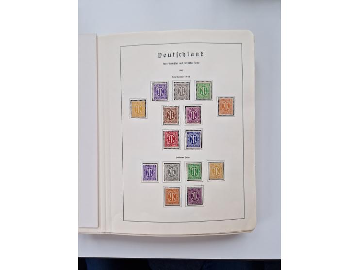 1945/87, vorwiegend postfrische bzw. gestempelte Sammlung, dabei Bund und Berlin doppelt, bis auf wenige jeweils komplett, au