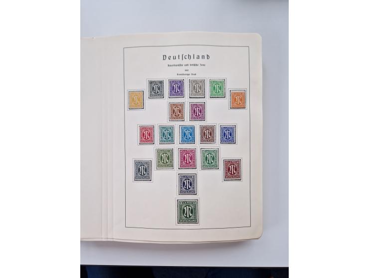 1945/87, vorwiegend postfrische bzw. gestempelte Sammlung, dabei Bund und Berlin doppelt, bis auf wenige jeweils komplett, au