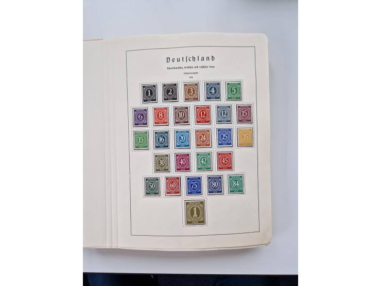 1945/87, vorwiegend postfrische bzw. gestempelte Sammlung, dabei Bund und Berlin doppelt, bis auf wenige jeweils komplett, au