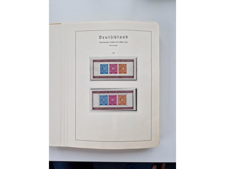1945/87, vorwiegend postfrische bzw. gestempelte Sammlung, dabei Bund und Berlin doppelt, bis auf wenige jeweils komplett, au