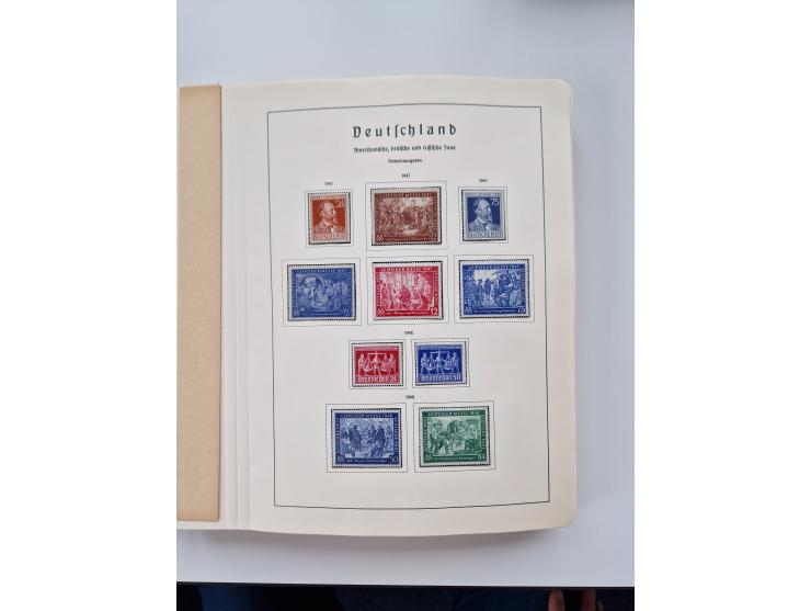 1945/87, vorwiegend postfrische bzw. gestempelte Sammlung, dabei Bund und Berlin doppelt, bis auf wenige jeweils komplett, au
