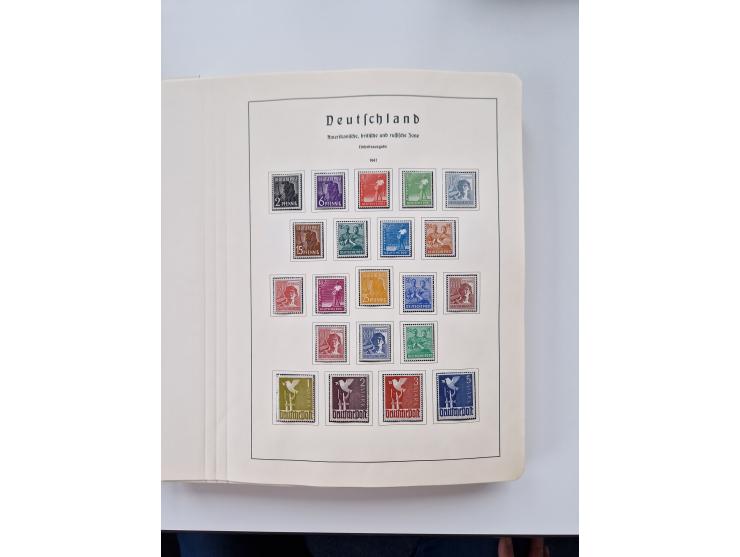 1945/87, vorwiegend postfrische bzw. gestempelte Sammlung, dabei Bund und Berlin doppelt, bis auf wenige jeweils komplett, au