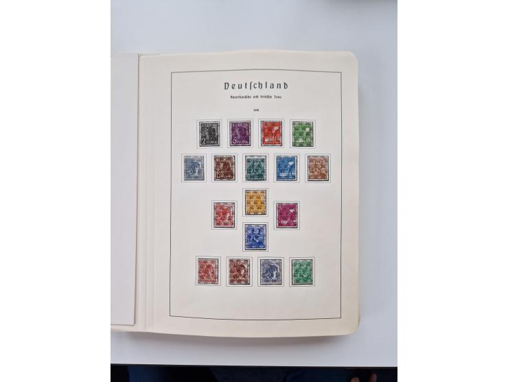1945/87, vorwiegend postfrische bzw. gestempelte Sammlung, dabei Bund und Berlin doppelt, bis auf wenige jeweils komplett, au