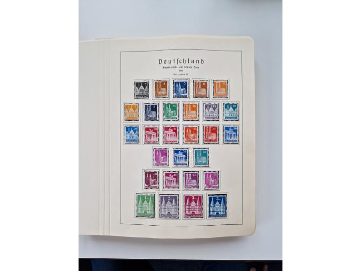1945/87, vorwiegend postfrische bzw. gestempelte Sammlung, dabei Bund und Berlin doppelt, bis auf wenige jeweils komplett, au