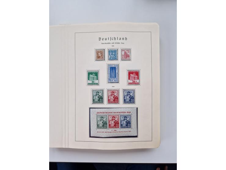 1945/87, vorwiegend postfrische bzw. gestempelte Sammlung, dabei Bund und Berlin doppelt, bis auf wenige jeweils komplett, au