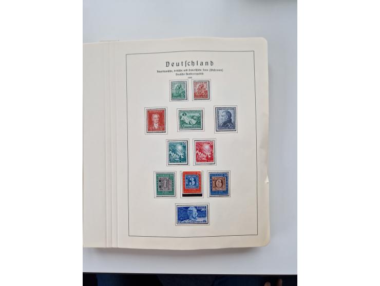 1945/87, vorwiegend postfrische bzw. gestempelte Sammlung, dabei Bund und Berlin doppelt, bis auf wenige jeweils komplett, au