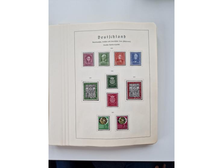1945/87, vorwiegend postfrische bzw. gestempelte Sammlung, dabei Bund und Berlin doppelt, bis auf wenige jeweils komplett, au