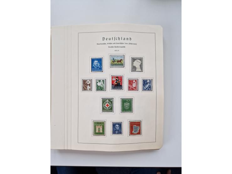 1945/87, vorwiegend postfrische bzw. gestempelte Sammlung, dabei Bund und Berlin doppelt, bis auf wenige jeweils komplett, au