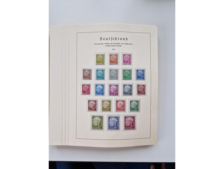 1945/87, vorwiegend postfrische bzw. gestempelte Sammlung, dabei Bund und Berlin doppelt, bis auf wenige jeweils komplett, au