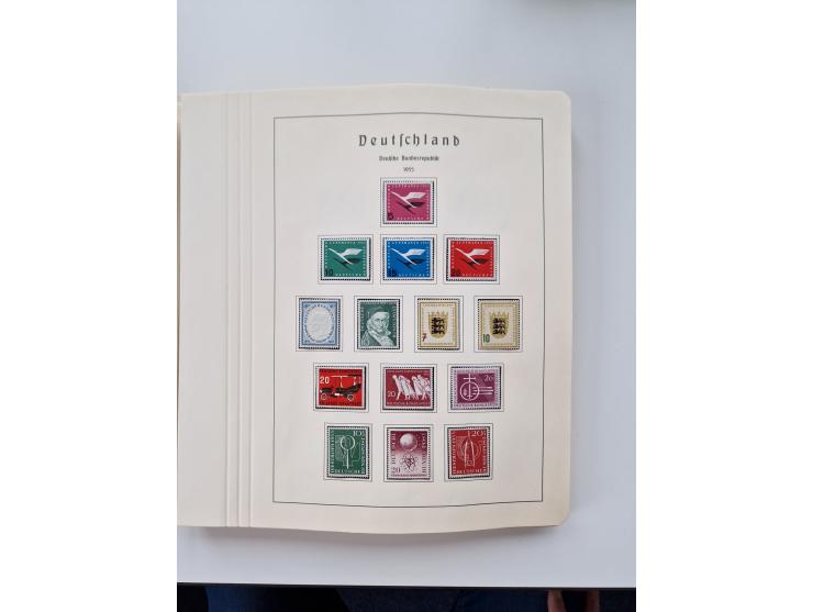 1945/87, vorwiegend postfrische bzw. gestempelte Sammlung, dabei Bund und Berlin doppelt, bis auf wenige jeweils komplett, au