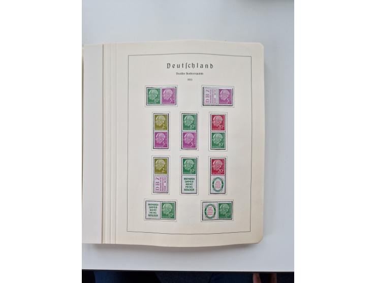 1945/87, vorwiegend postfrische bzw. gestempelte Sammlung, dabei Bund und Berlin doppelt, bis auf wenige jeweils komplett, au