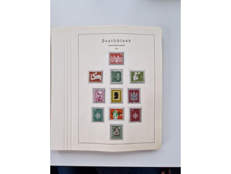 1945/87, vorwiegend postfrische bzw. gestempelte Sammlung, dabei Bund und Berlin doppelt, bis auf wenige jeweils komplett, au