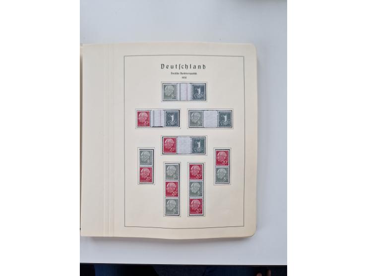1945/87, vorwiegend postfrische bzw. gestempelte Sammlung, dabei Bund und Berlin doppelt, bis auf wenige jeweils komplett, au