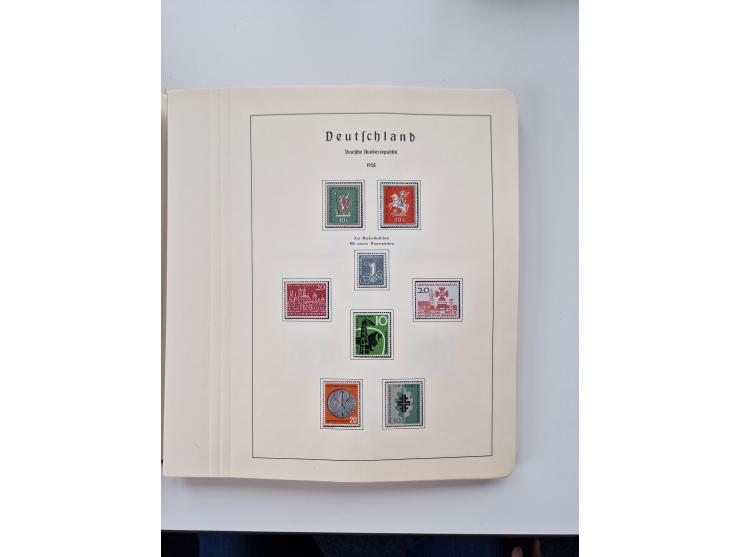 1945/87, vorwiegend postfrische bzw. gestempelte Sammlung, dabei Bund und Berlin doppelt, bis auf wenige jeweils komplett, au