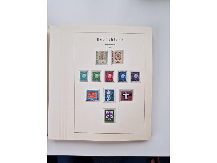 1945/87, vorwiegend postfrische bzw. gestempelte Sammlung, dabei Bund und Berlin doppelt, bis auf wenige jeweils komplett, au