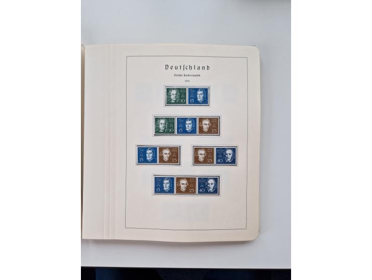 1945/87, vorwiegend postfrische bzw. gestempelte Sammlung, dabei Bund und Berlin doppelt, bis auf wenige jeweils komplett, au
