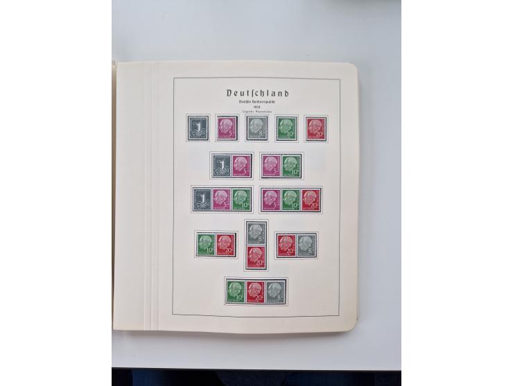1945/87, vorwiegend postfrische bzw. gestempelte Sammlung, dabei Bund und Berlin doppelt, bis auf wenige jeweils komplett, au
