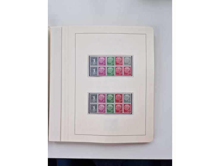 1945/87, vorwiegend postfrische bzw. gestempelte Sammlung, dabei Bund und Berlin doppelt, bis auf wenige jeweils komplett, au