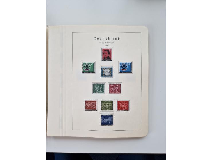 1945/87, vorwiegend postfrische bzw. gestempelte Sammlung, dabei Bund und Berlin doppelt, bis auf wenige jeweils komplett, au