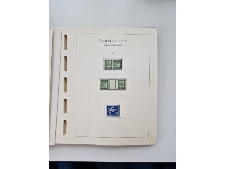 1945/87, vorwiegend postfrische bzw. gestempelte Sammlung, dabei Bund und Berlin doppelt, bis auf wenige jeweils komplett, au