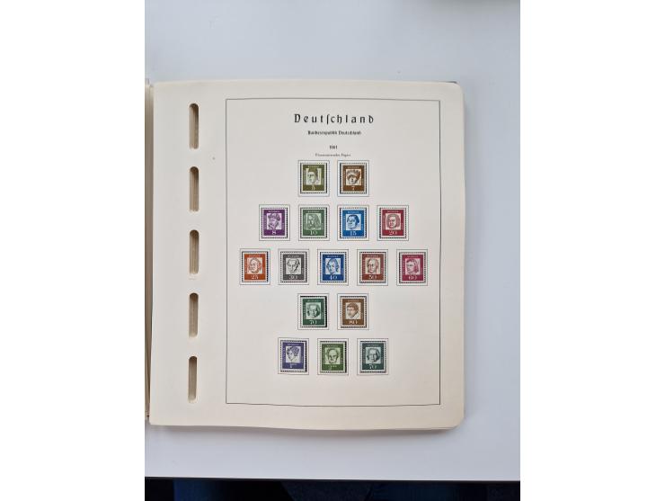 1945/87, vorwiegend postfrische bzw. gestempelte Sammlung, dabei Bund und Berlin doppelt, bis auf wenige jeweils komplett, au